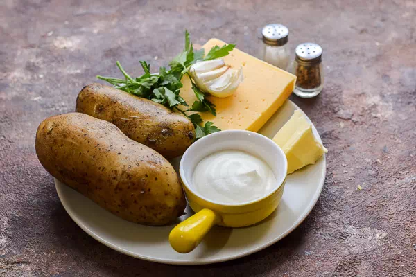 картошка с сыром и чесноком в духовке рецепт фото 1